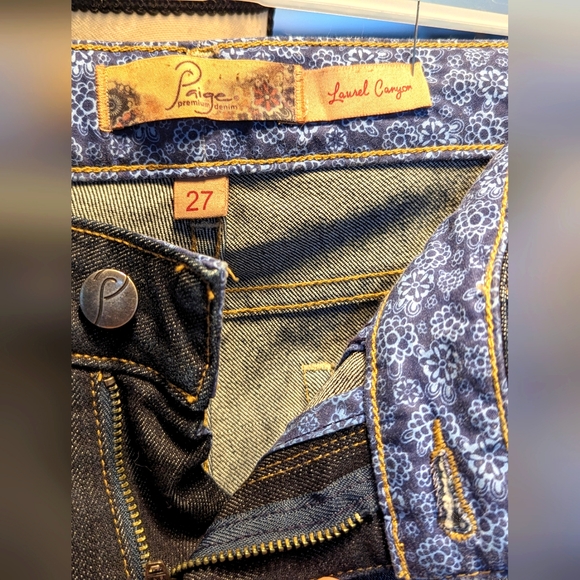 Paige Premium Denim Laurel Canyon Jeans Boot Cut Size 27 - Picture 7 of 8